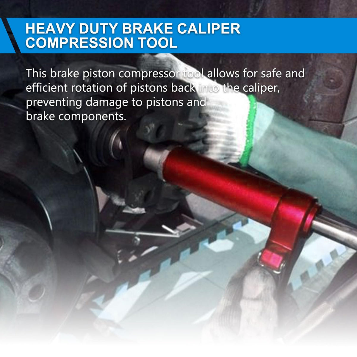 28-Piece Heavy Duty Pneumatic Brake Caliper Compression Tool Set with 23 Adapters Q2273