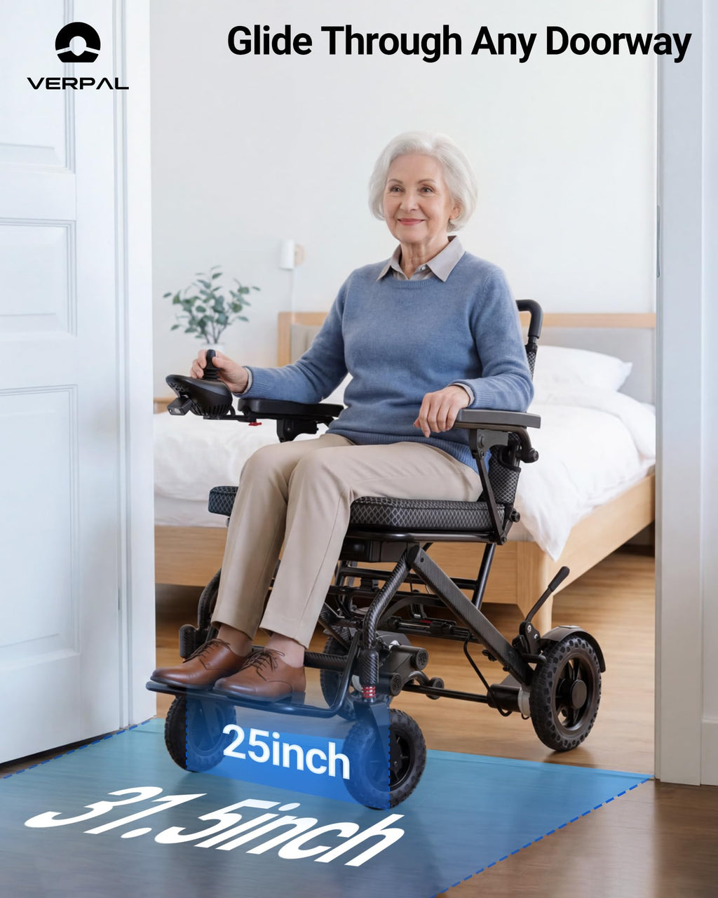 32lbs Foldable Electric Wheelchair 360W Dual Motor 220 lbs Capacity N45693