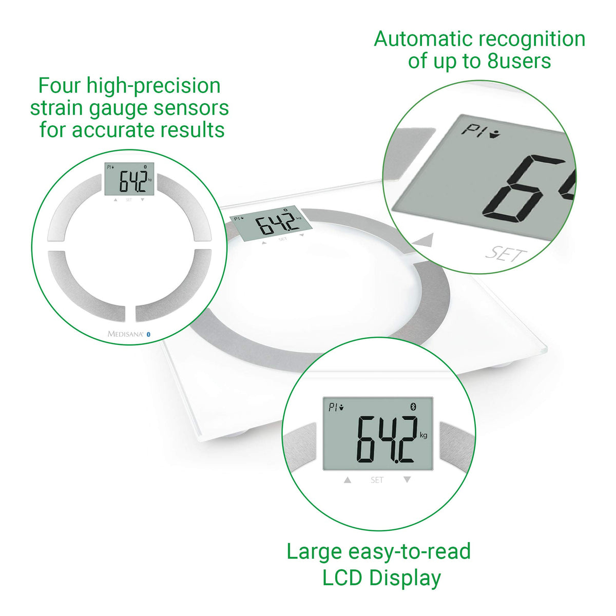 White 180 kg Body Analysis Scale Q94053
