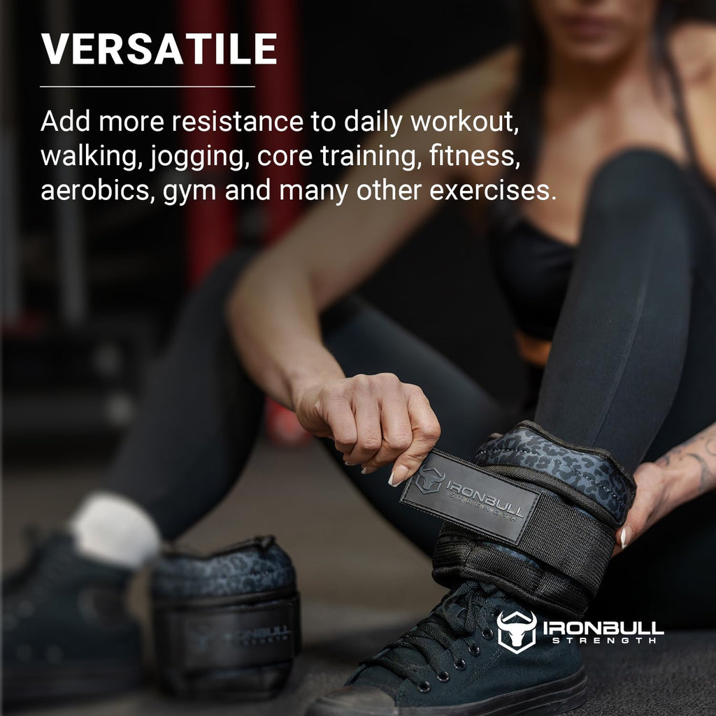 Adjustable Ankle Weights 10lbs/Pair with Straps X416541