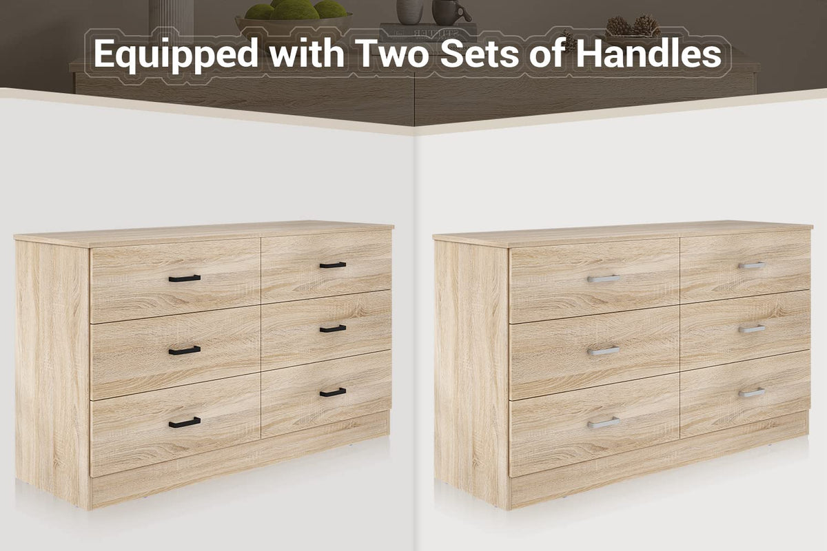 Light Oak 6 Drawer Dresser G14592