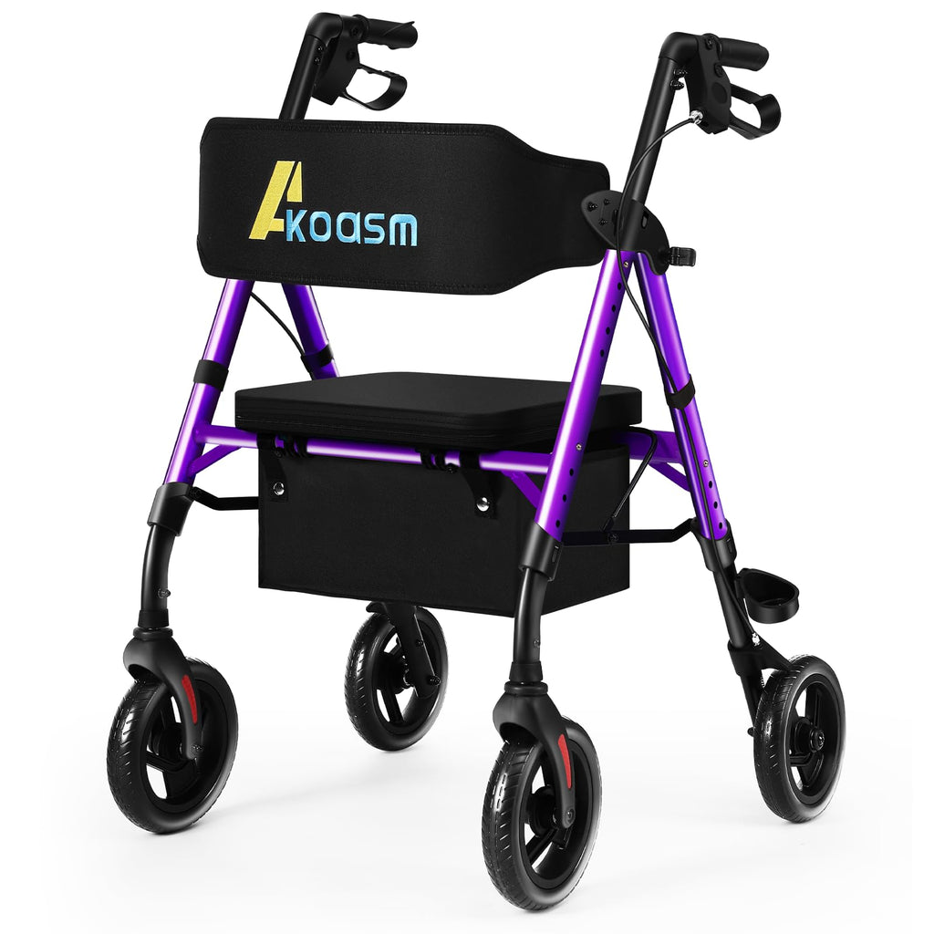 Lightweight Foldable Rollator Walker with Seat A524