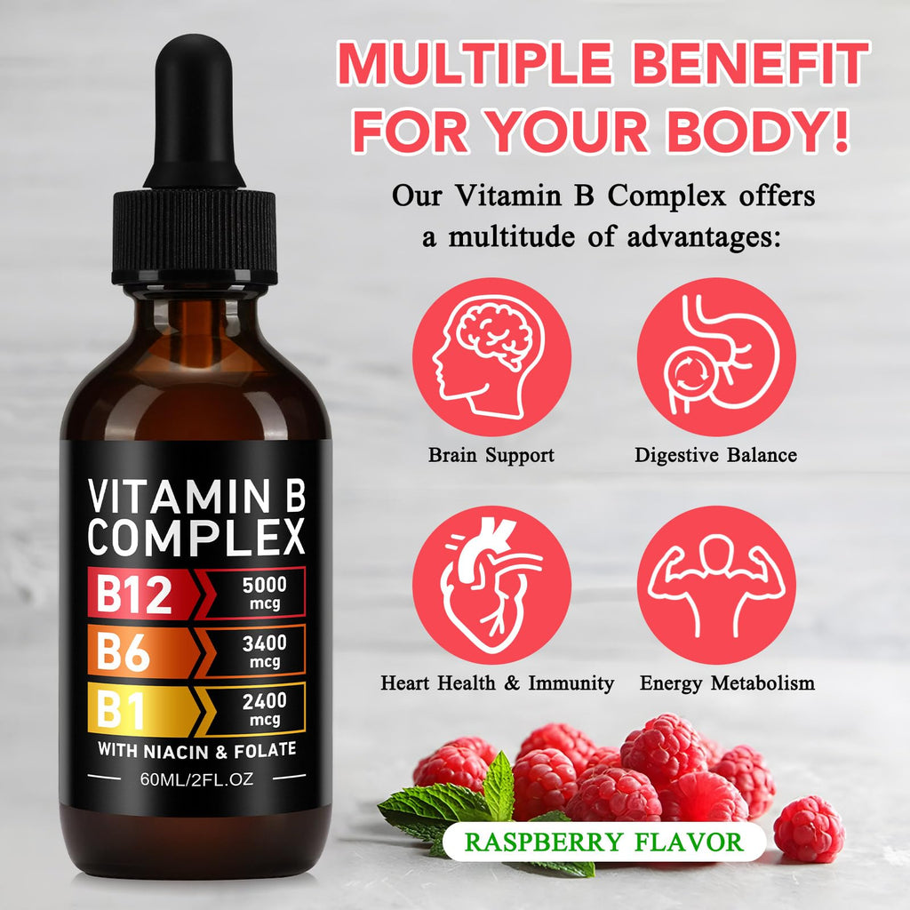 Vitamin B12 Complex Drops 5000mcg 2 Packs P9188