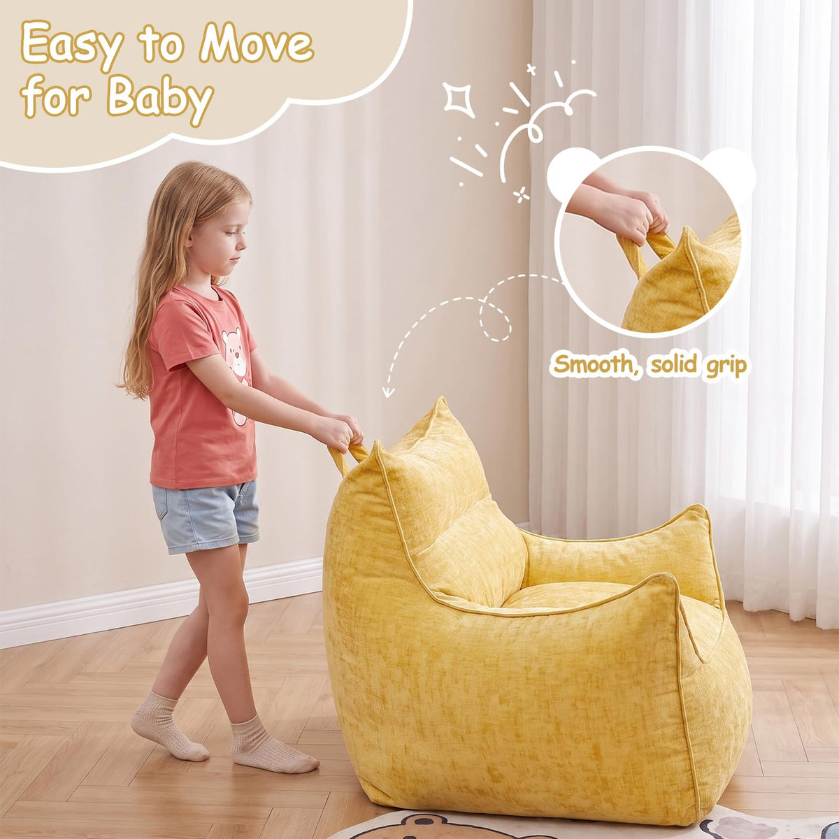 Fluffy Bean Bag Chair P5789