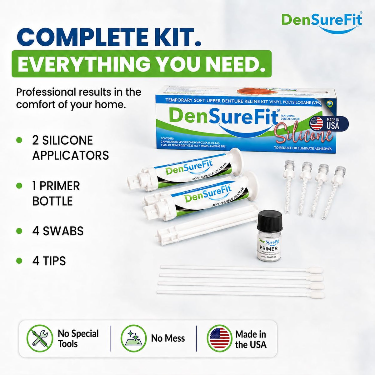 Upper Denture Reline Kit Soft Silicone Liner Z65882