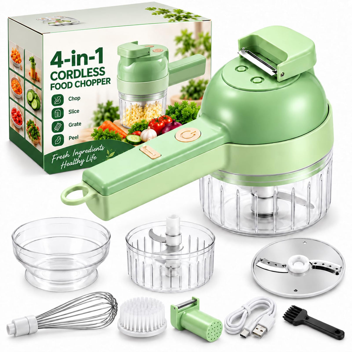 4 in 1 Wireless Electric Vegetable Chopper I616