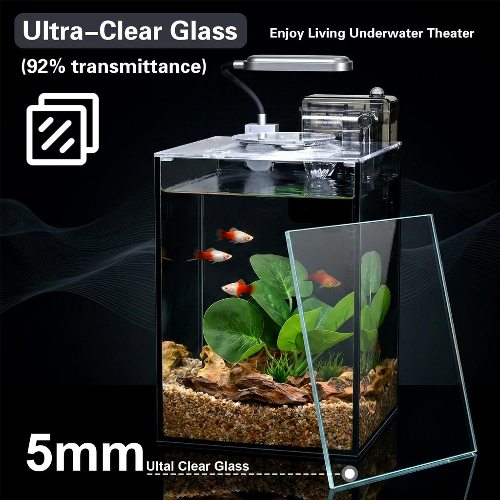 2.2 Gallon Glass Aquarium Set K6470