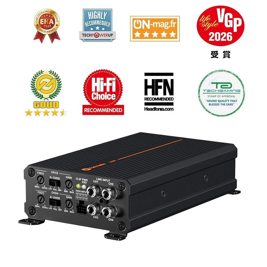 4 Channel Car Amplifier 200x4 Peak 400 Watts Mini Class D R383