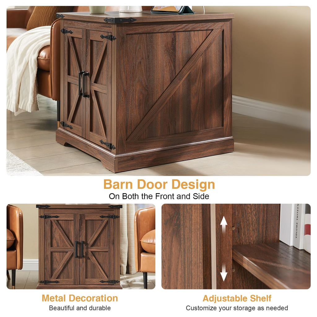 24" End Table Set of 2 with Charging Station N90271