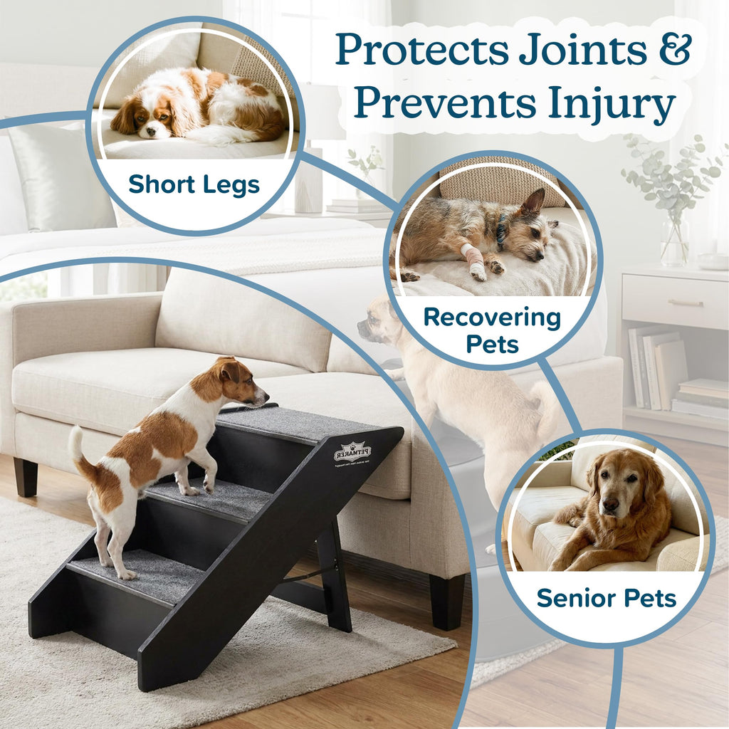 Foldable Nonslip 3-Step Pet Stairs M886