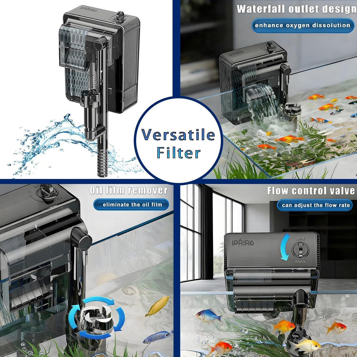 3 Gallon Nano Glass Aquarium with Separator Plate M9418