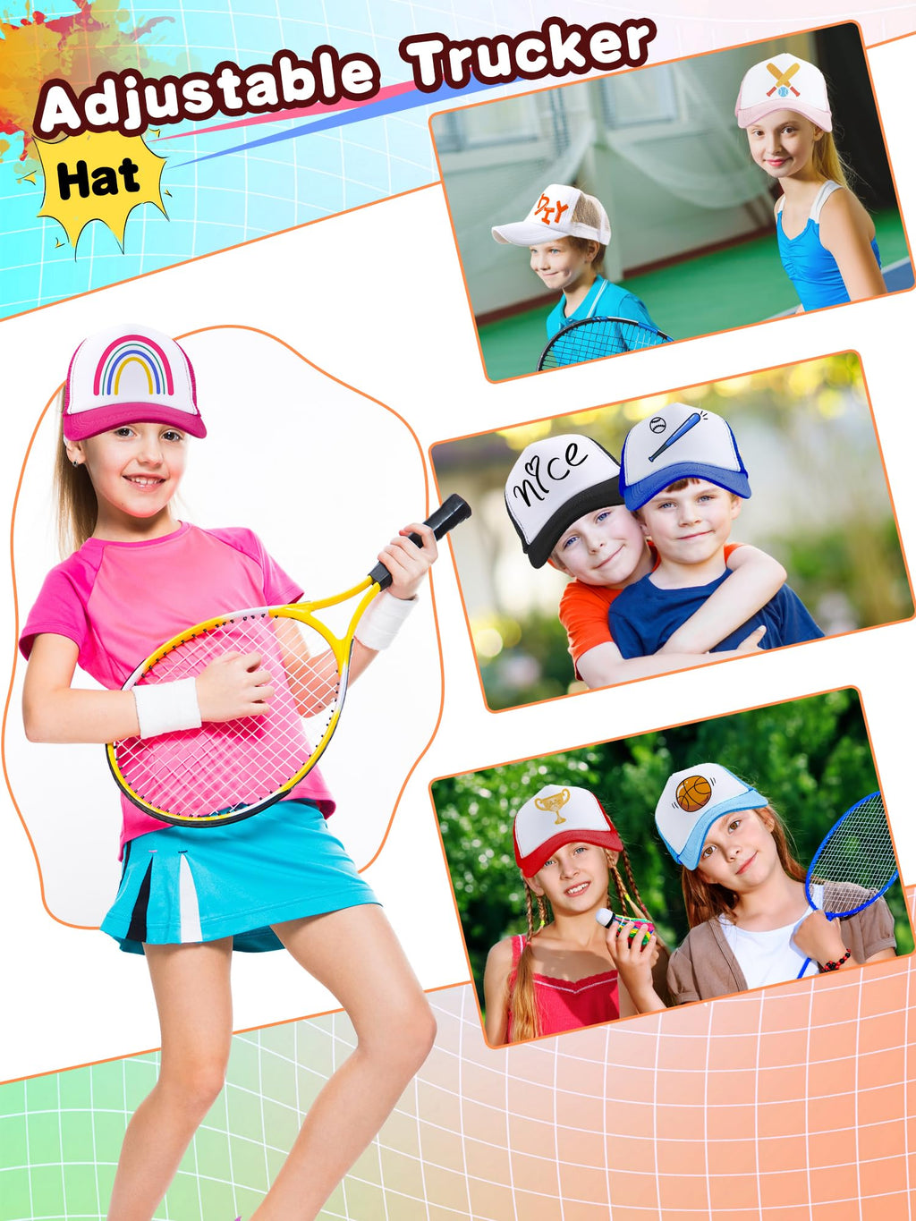 30 Pcs Adjustable Mesh Trucker Hats B961