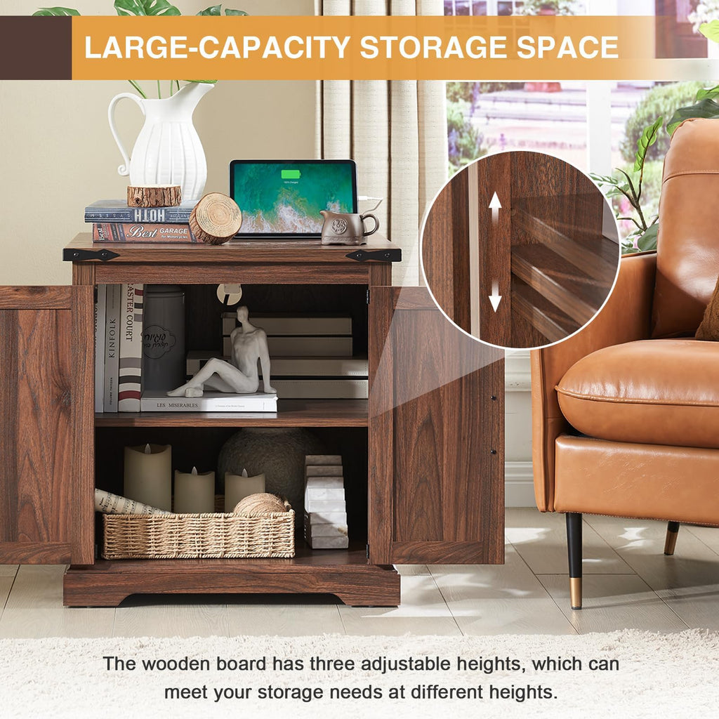 24" End Table Set of 2 with Charging Station N90271