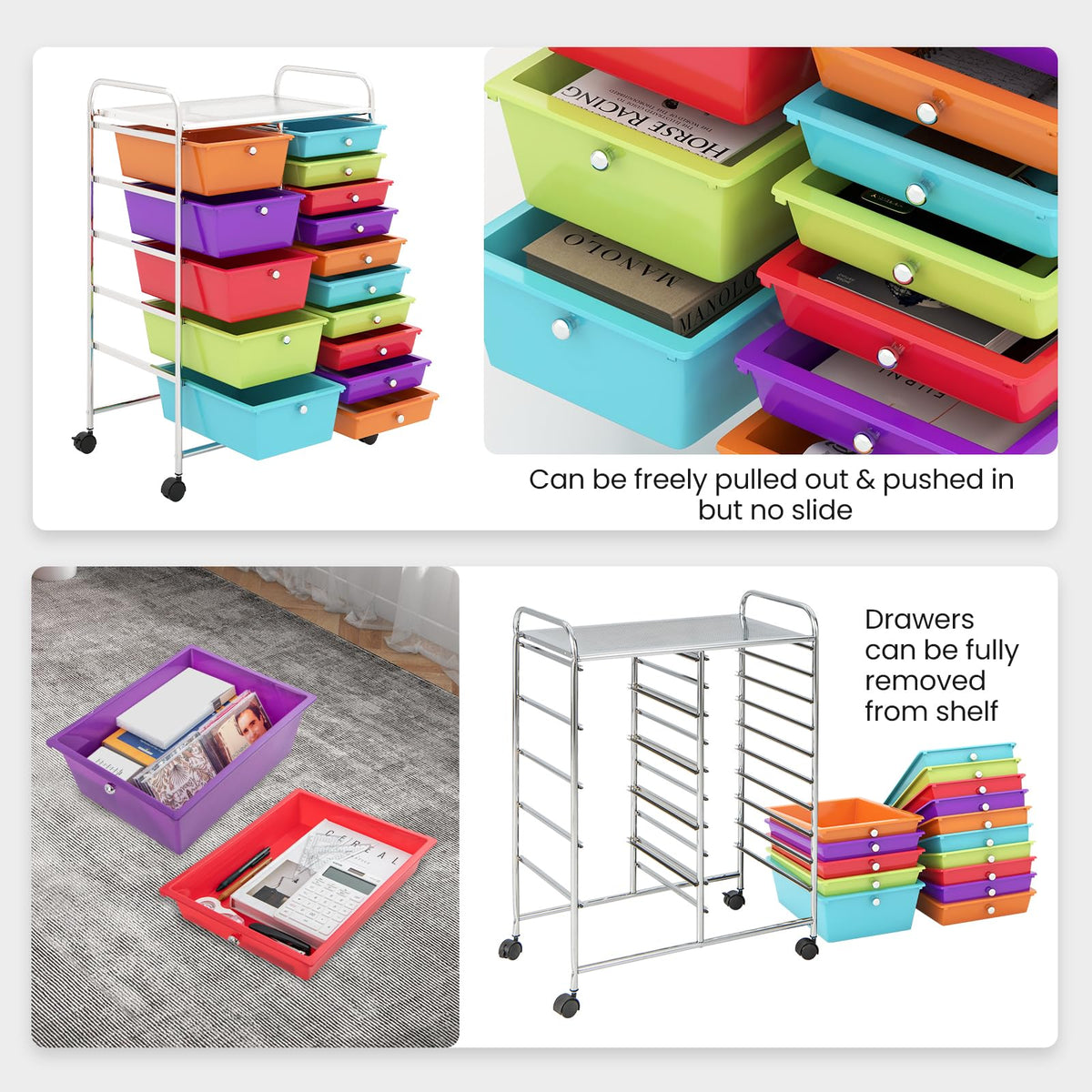 15 Drawer Rolling Storage Cart L394412