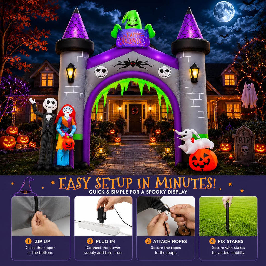 12FT Inflatable Archway with LED Light F541355