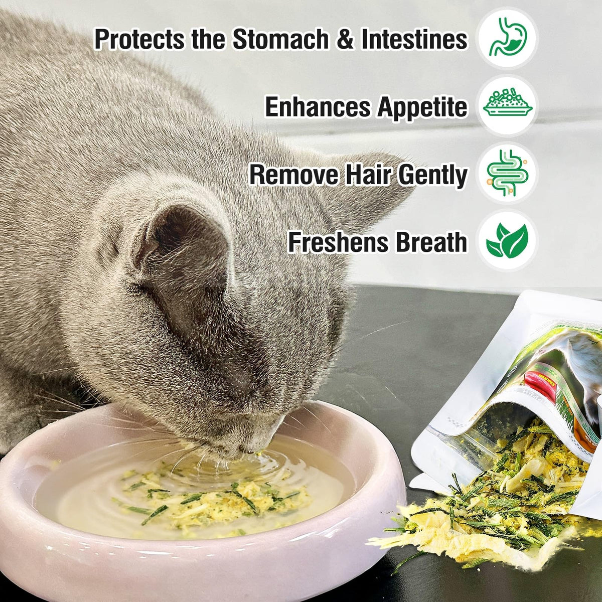 Freeze Drying Cat Grass Treats with Chicken & Egg Yolk 2.3 oz E525694