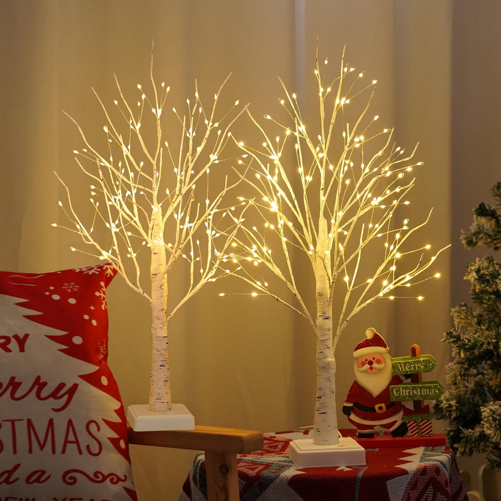 2 Pack Artificial Tree Lamp with Timer T24937