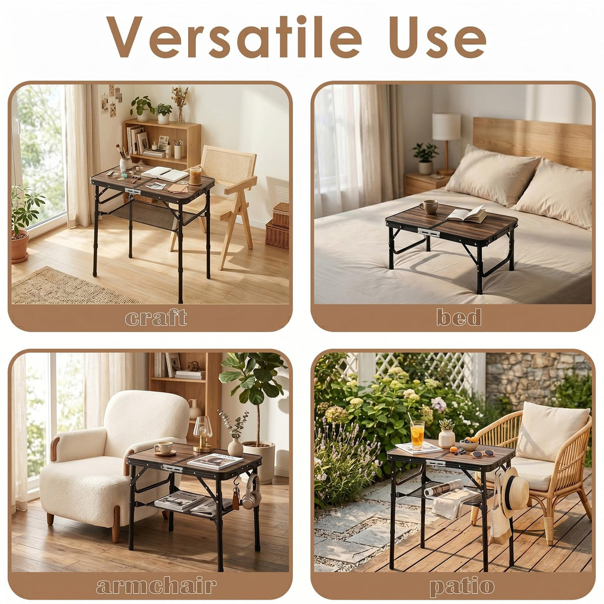 Folding Adjustable Height TV Tray Table B47969