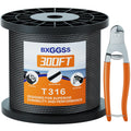 1/8 T316 Black Stainless Steel Cable 300FT R7986