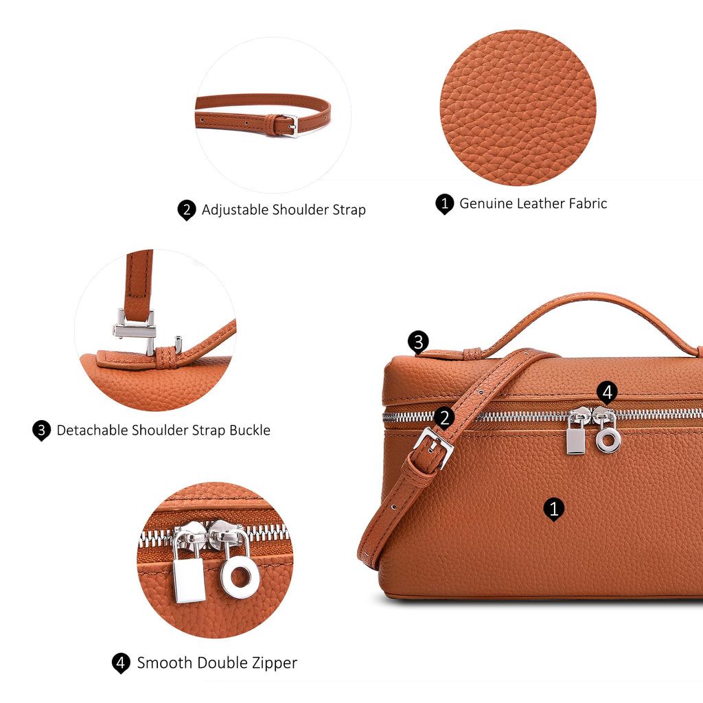 Small Genuine Leather Top-Handle Bag A5969