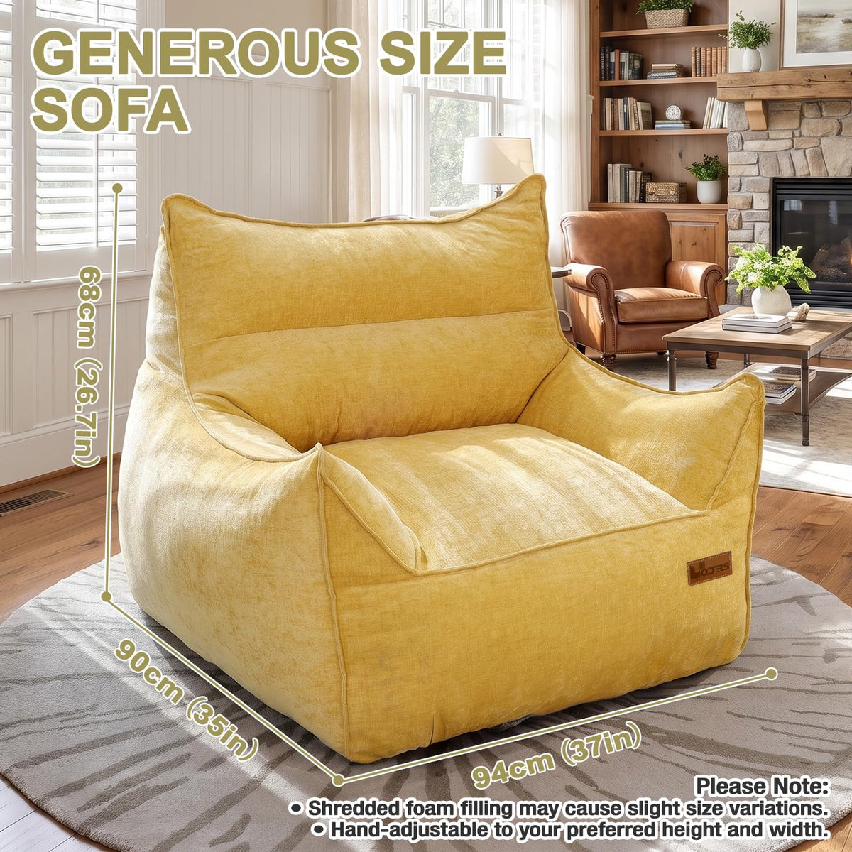 Fluffy Bean Bag Chair P5789