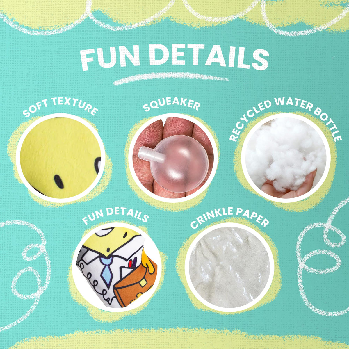 Dog Toy with Squeaker and Crinkle S26409