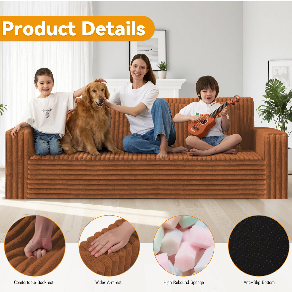 4-in-1 Convertible Sofa Bed J794638