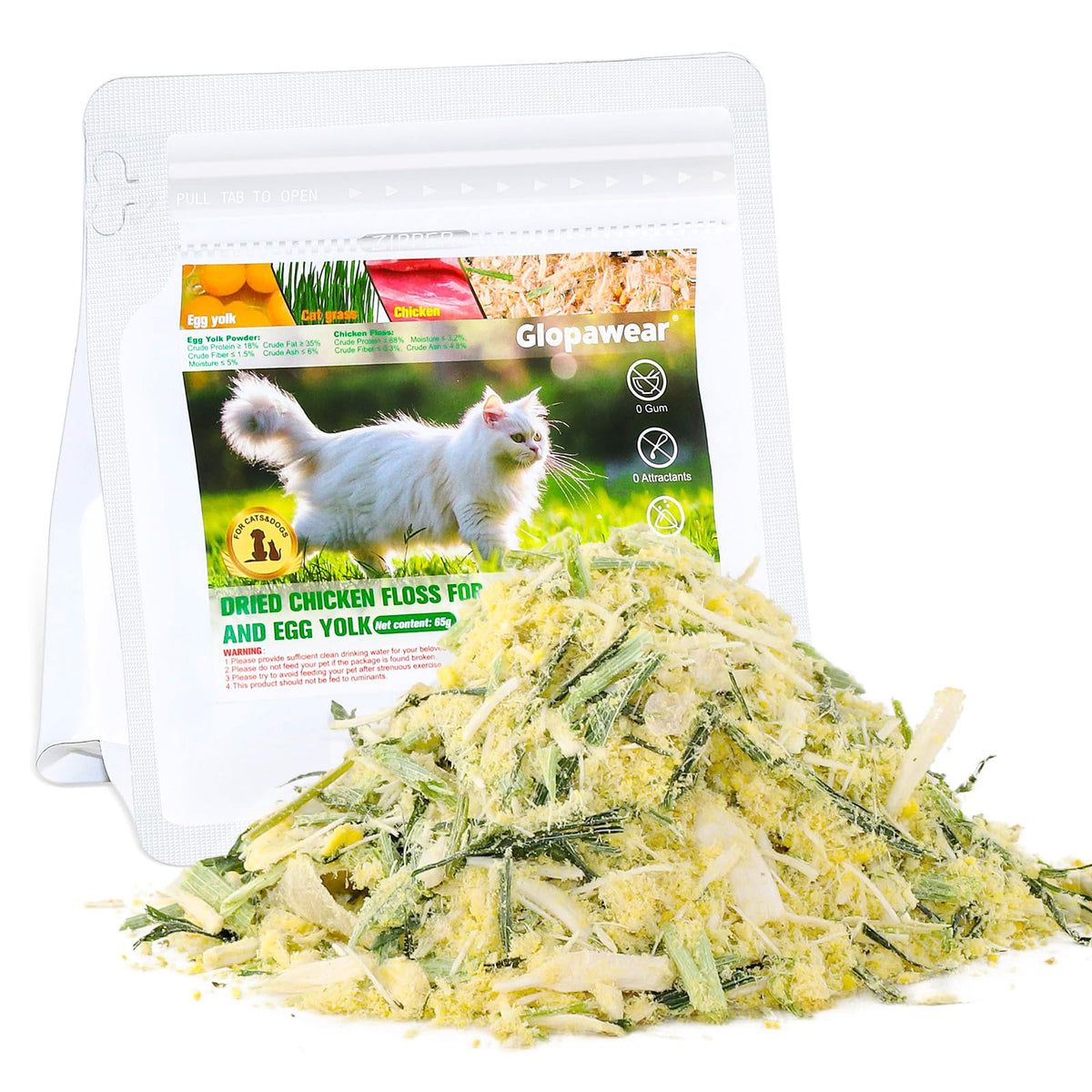Freeze Drying Cat Grass Treats with Chicken & Egg Yolk 2.3 oz E525694