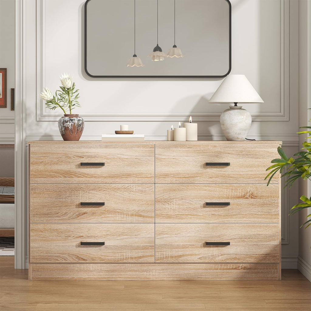 Light Oak 6 Drawer Dresser G14592