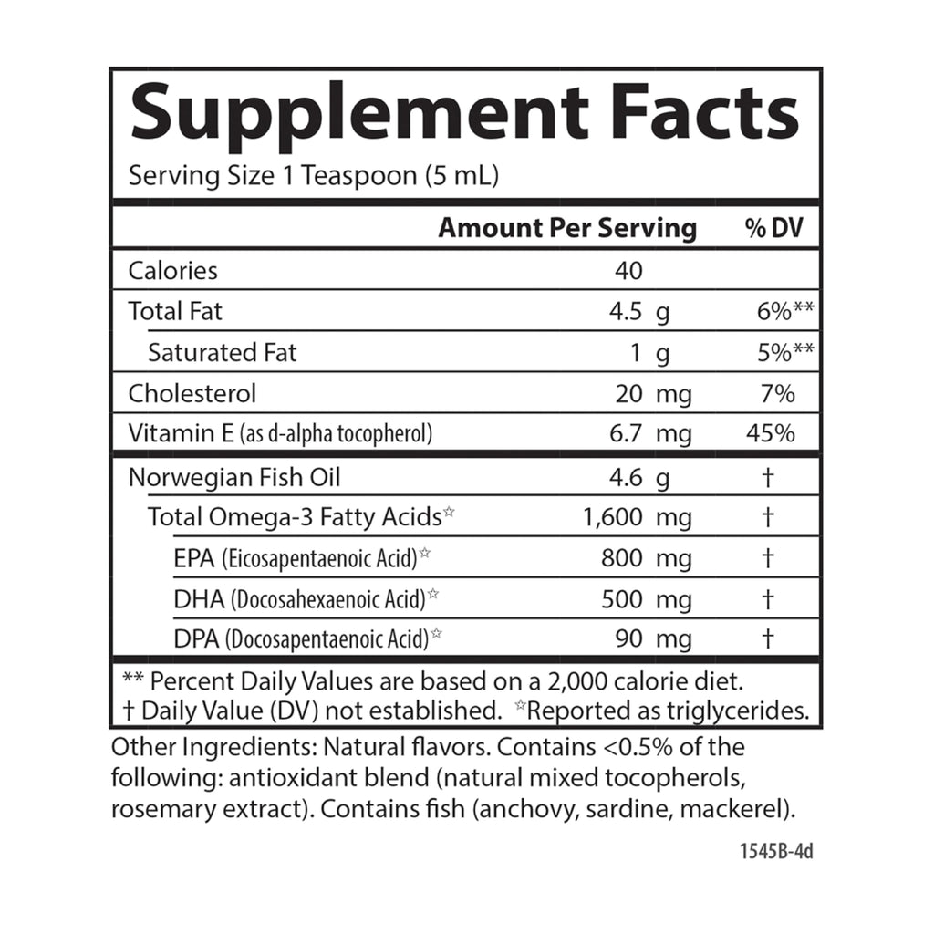 Fish Oil 1600 mg Omega-3s 500 mL A37750