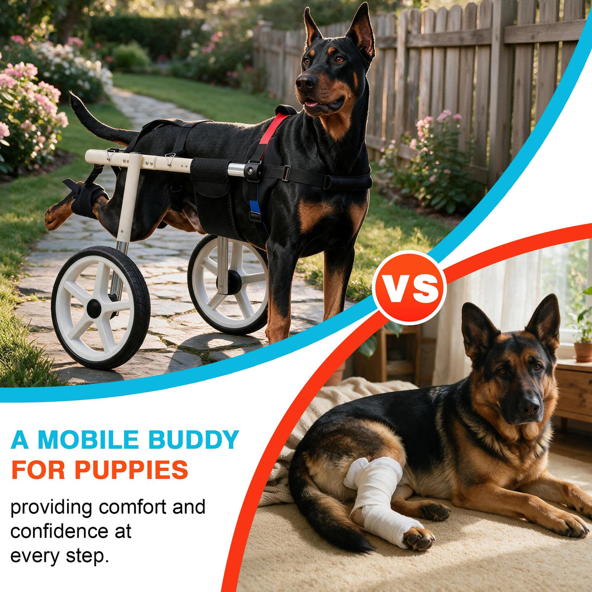 Adjustable Large Dog Wheelchair D2213