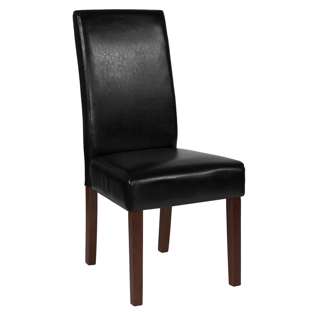 Black Faux Leather Parsons Chair S38784