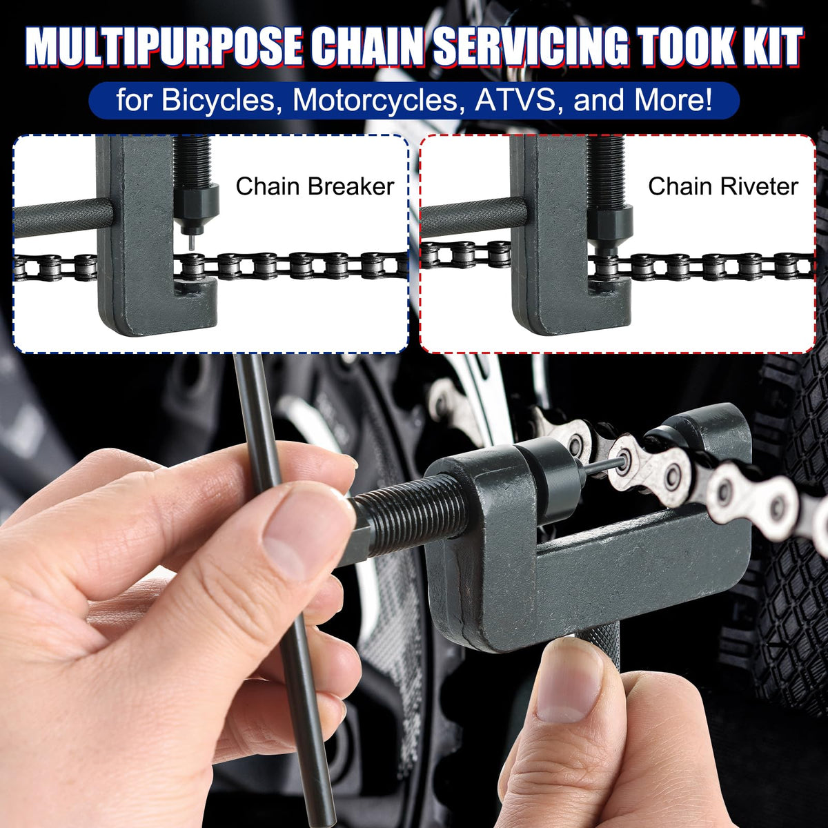 Chain Breaker Tool Kit with Carrying Case Y394