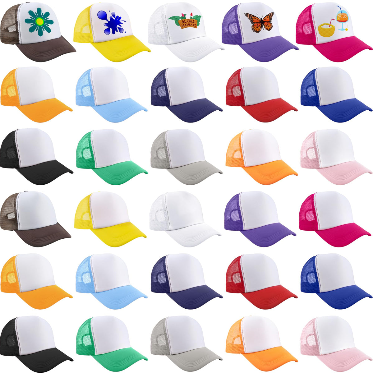 30 Pcs Adjustable Mesh Trucker Hats B961