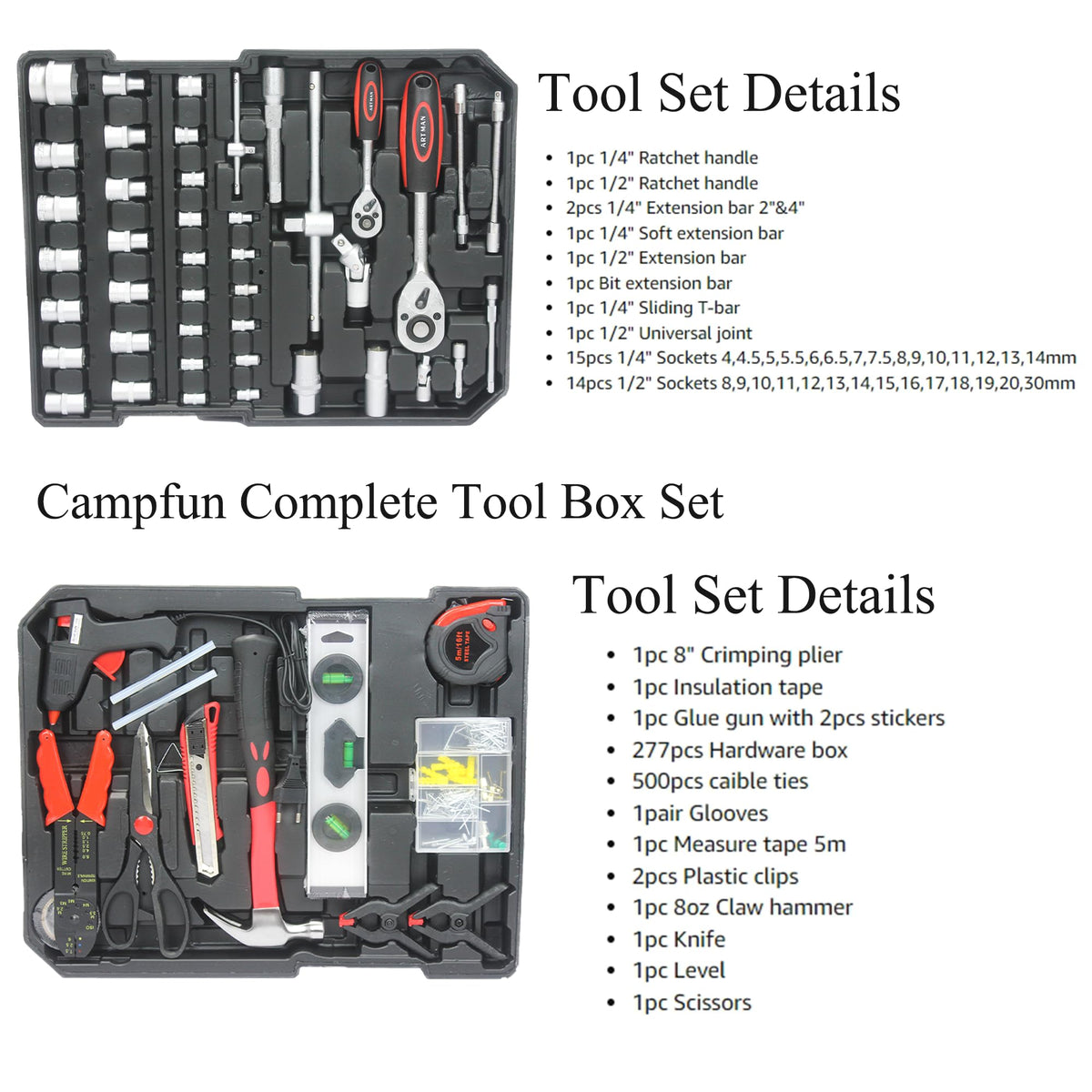 899-Piece Household Tool Set with Rolling Case N30762