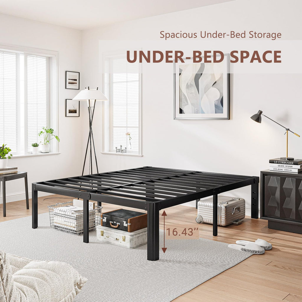 18 Inch High Platform Queen Bed Frame F4631