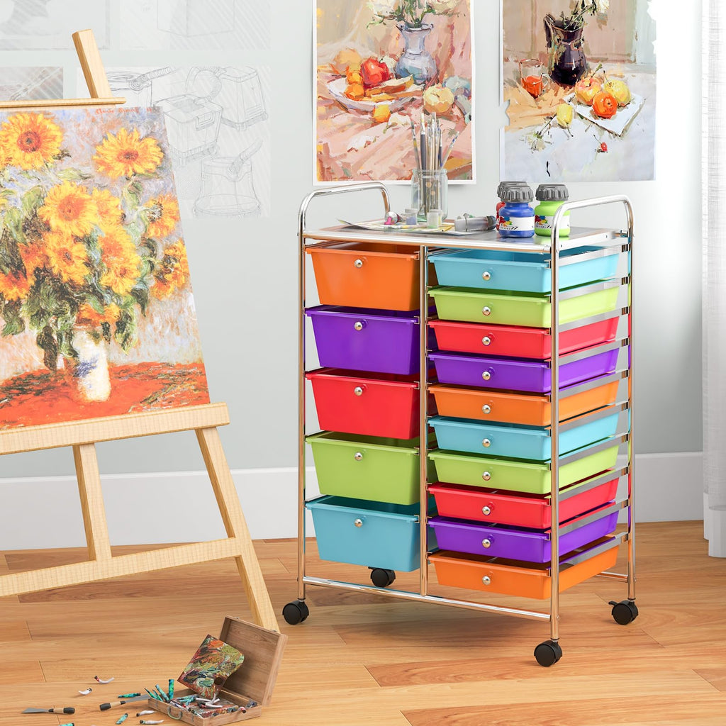 15 Drawer Rolling Storage Cart L394412