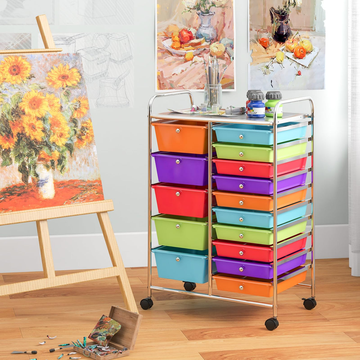 15 Drawer Rolling Storage Cart L394412