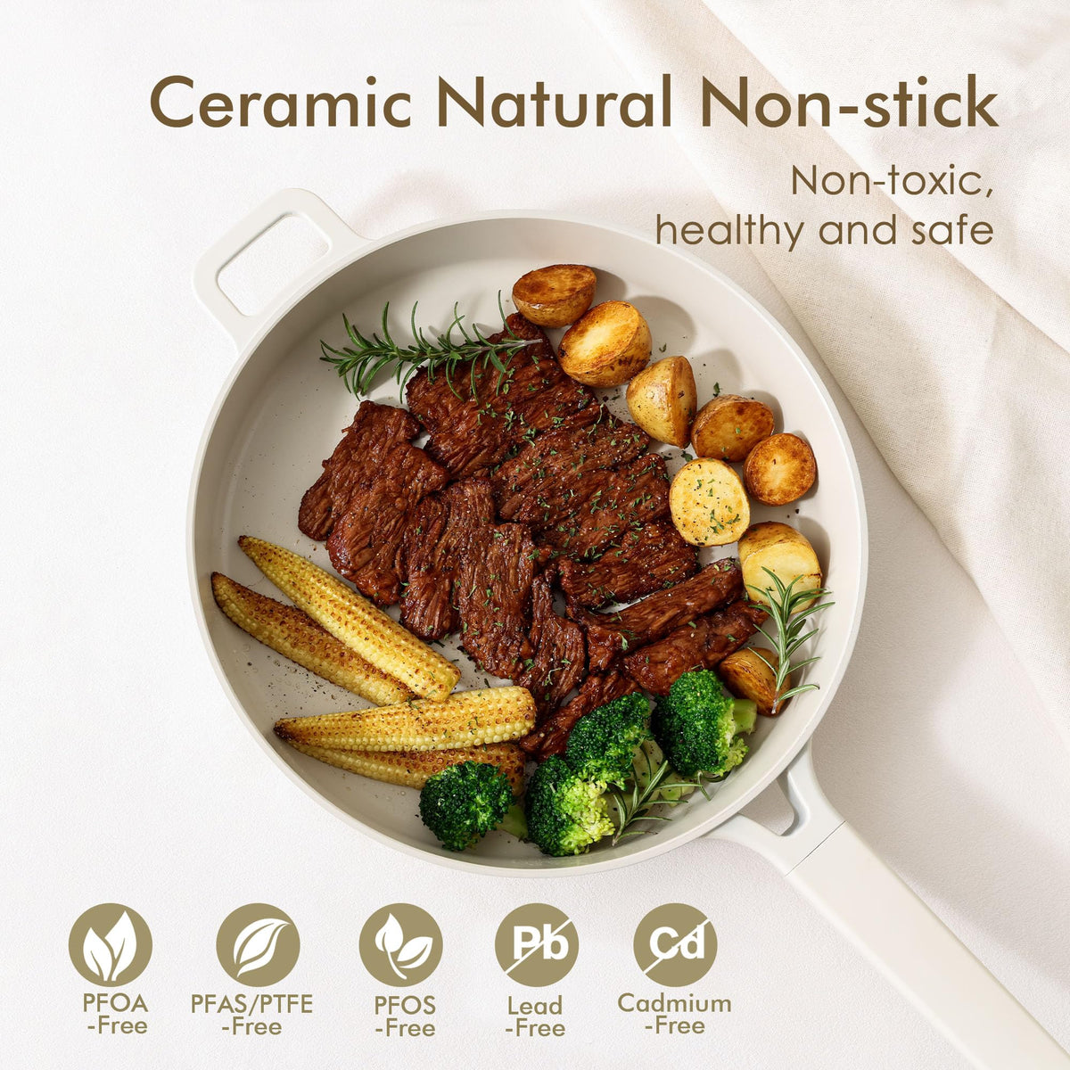 14 Pc Non Stick Ceramic Cookware Set L733486