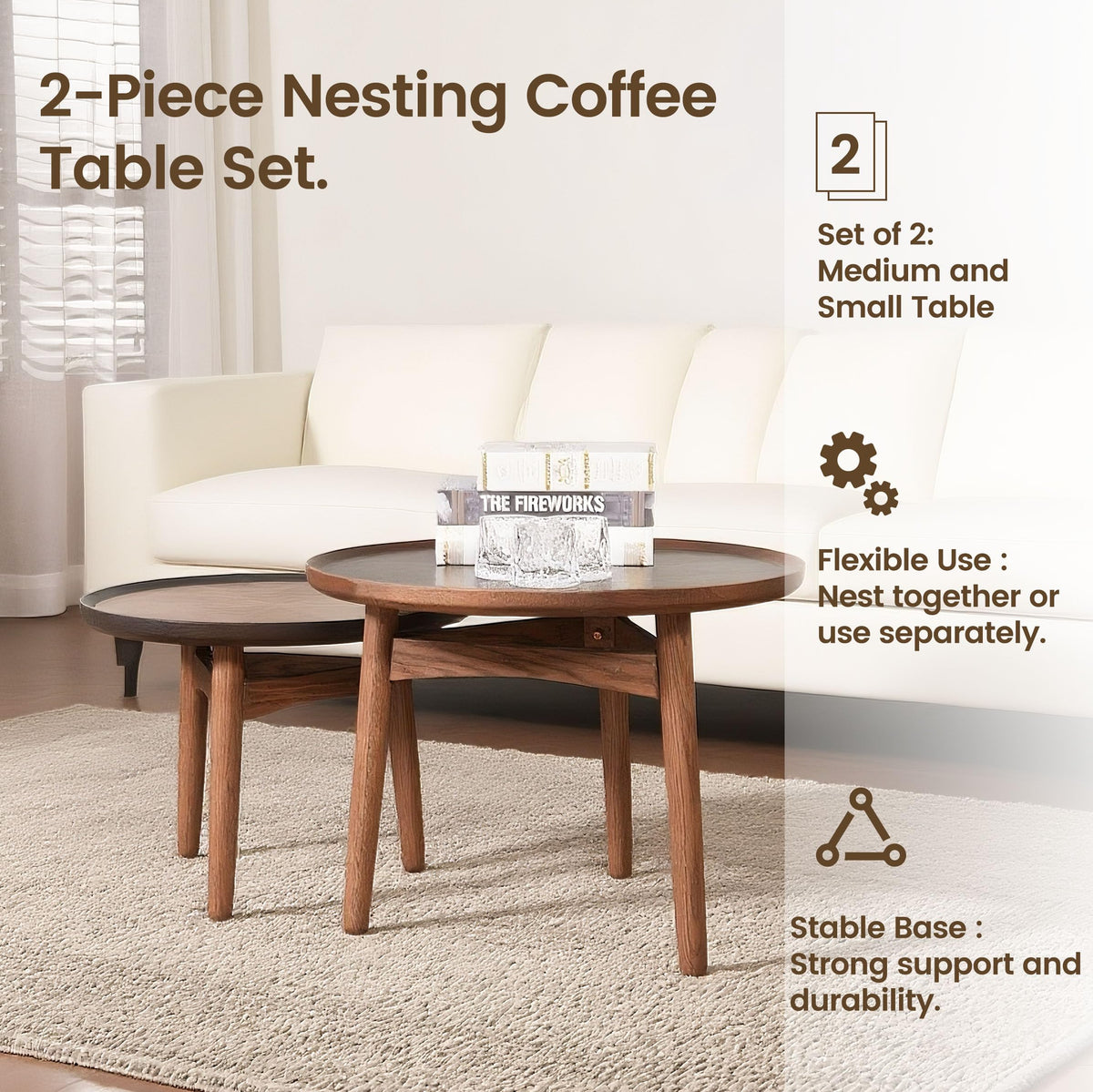 24 Round Solid Oak Coffee Table P34835