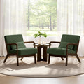 Dark Green Corduroy Accent Chair Set of 2 Y902140