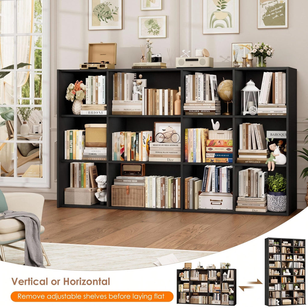 75'' H Black 27 Cube Bookshelf N574969